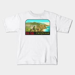 Big Sur California Vintage Kids T-Shirt